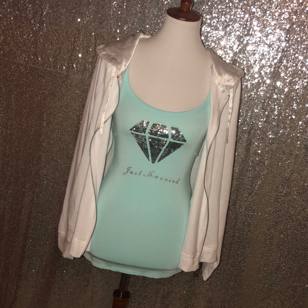 Victoria’s Secret Bride tank and hoodie